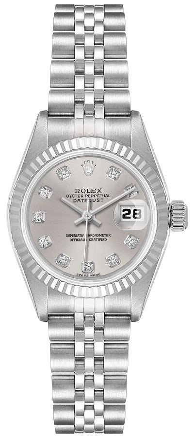 Rolex Lady-Datejust 26 Diamond Hour Markers Women's Watch 79174