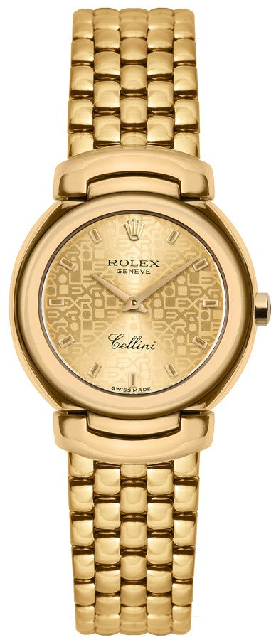 Rolex Cellini Solid 18k Yellow Gold Quartz Women's Watch 6621/8