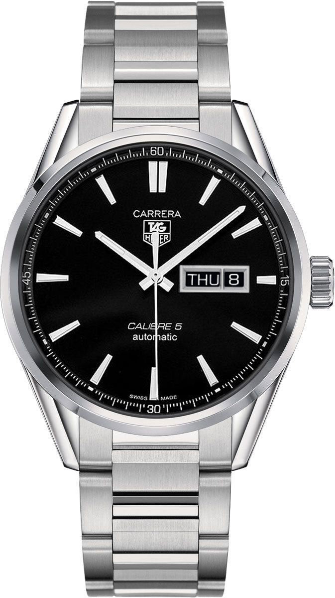 Tag Heuer Carrera Calibre 5 Automatic Black Dial Men's Watch WAR201A.BA0723