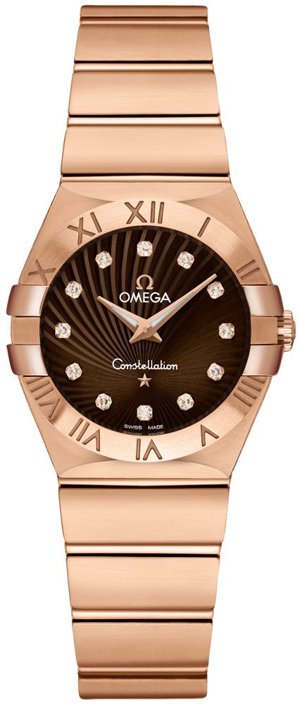 Omega Constellation Brown & Diamond Dial Women's Luxury Watch 123.50.27.60.63.002