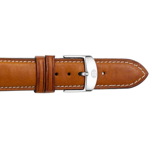 Michele 16mm Brown Saddle Calfskin Strap MS16AA270216