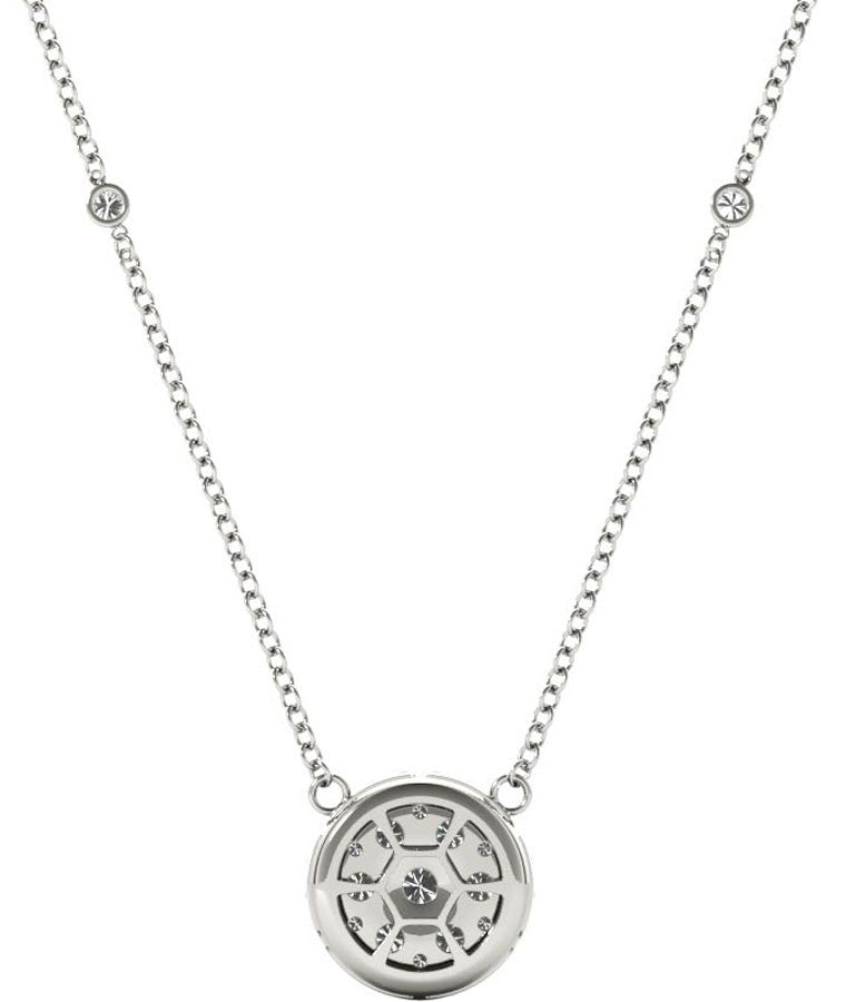 Diamond Round Pendant, .56 Carat on Solid 18k White Gold P20242W