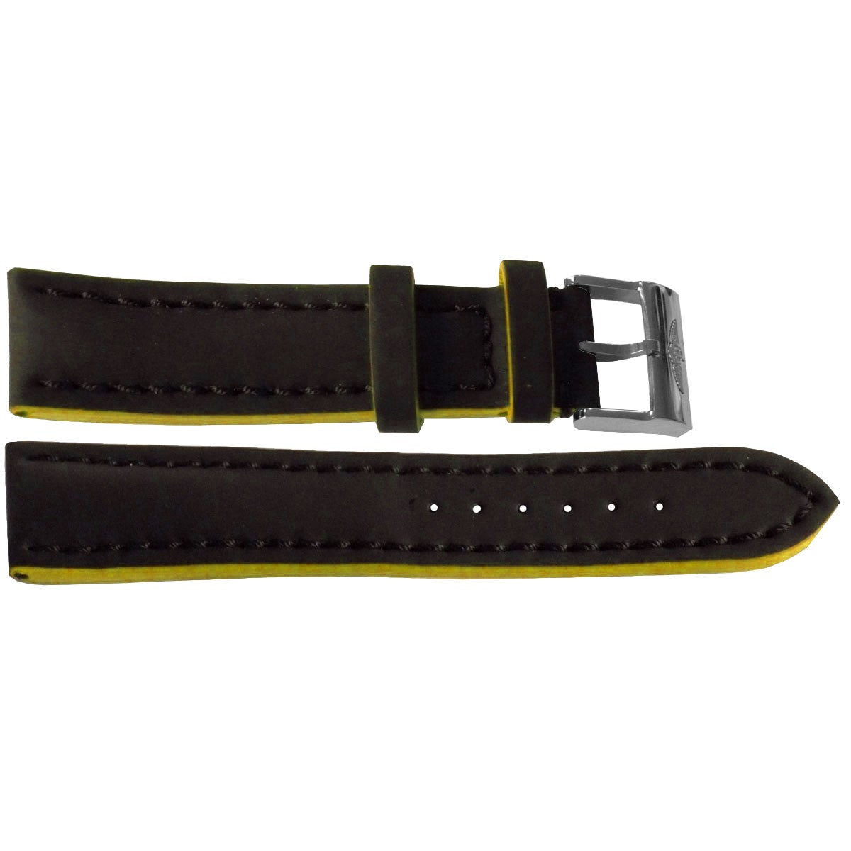 Breitling 22mm Black Leather Strap 229X