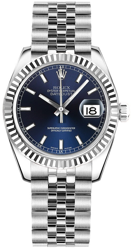 Rolex Datejust 31 Blue Dial Automatic Women's Watch 178274-0037