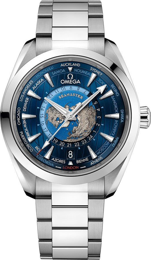 Omega Seamaster Aqua Terra GMT Worldtimer Men's Watch 220.10.43.22.03.001