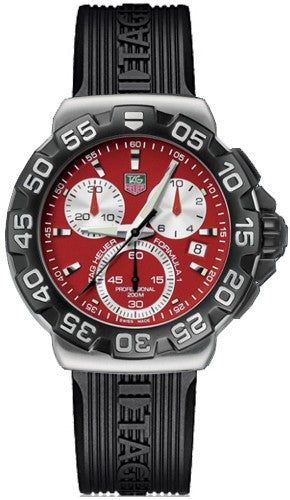 Tag Heuer Formula 1 Red Dial Chronograph Men's Watch CAH1112.FT6024