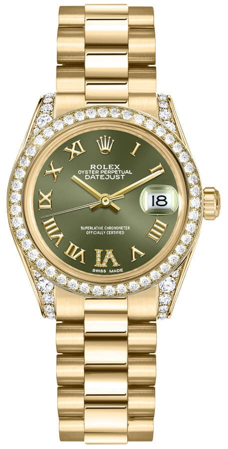 Rolex Datejust 31 Green Diamond Dial Watch 178158-0062