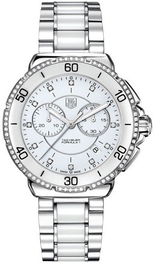 Tag Heuer Formula 1 White Dial Diamond Women's Watch CAH1213.BA0863