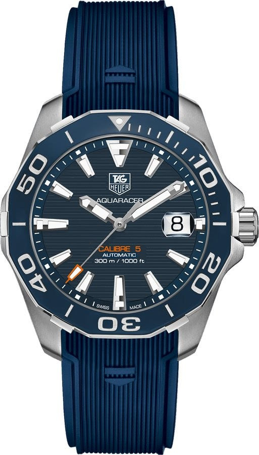 Tag Heuer Aquaracer Calibre 5 Men's Diving Watch Blue Dial WAY211C.FT6155