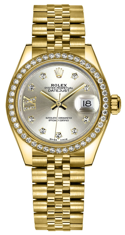 Rolex Lady-Datejust 28 Diamond 18K Gold Watch 279138RBR-0002