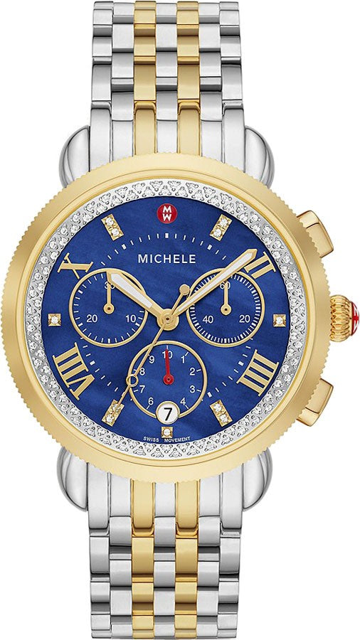 Michele Sport Sail Blue Dial Stainless Steel Women's Watch MWW01C000144