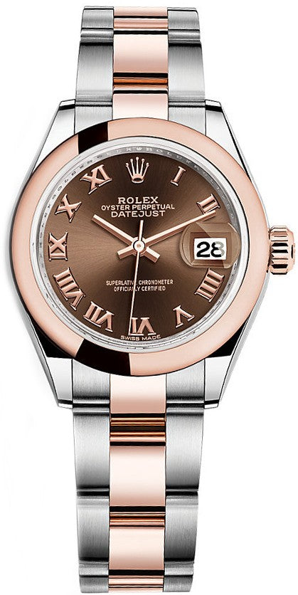 Rolex Lady-Datejust 28 Chocolate Brown Dial Women's Watch 279161-0010