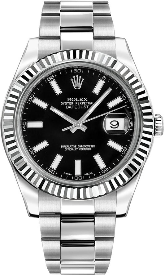 Rolex Datejust II 41 Fluted Bezel Men's Watch 116334