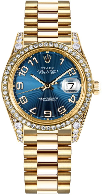 Rolex Datejust 31 Blue Diamond Women's Watch 178158