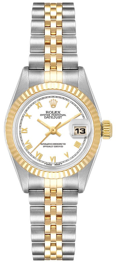 Rolex Lady-Datejust 26 White Dial Roman Numerals Women's Watch 69173