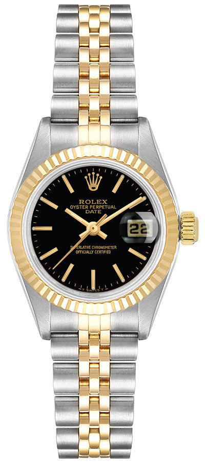 Rolex Lady-Datejust 26 Black Dial Women's Watch 69173