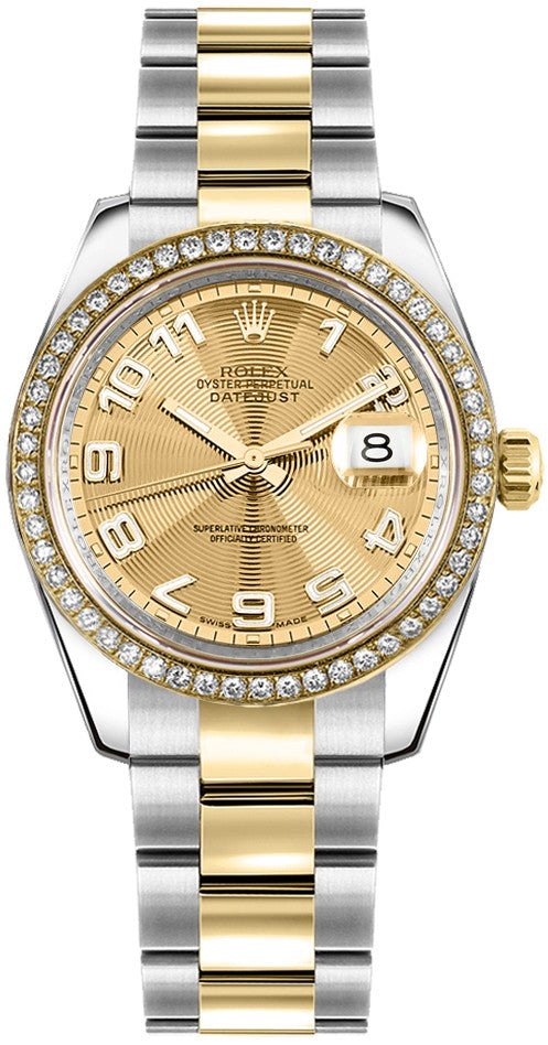 Rolex Datejust 31 Champagne Diamond Watch 178383