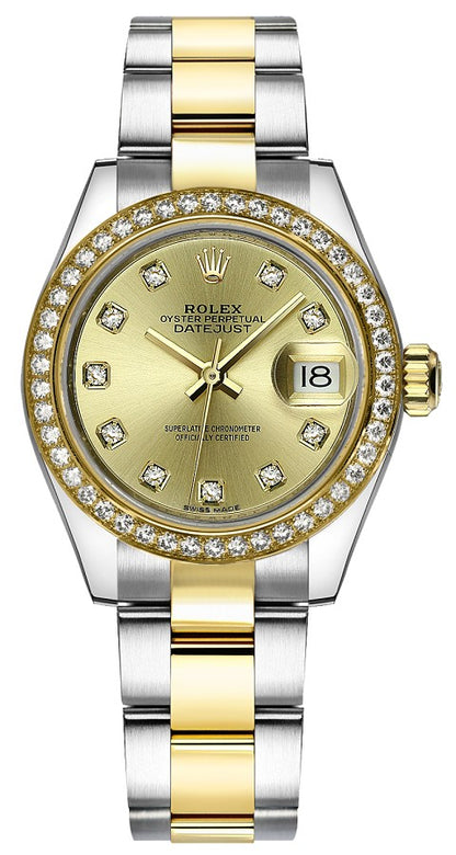 Rolex Lady-Datejust 28 Diamond Dial Watch 279383RBR-0012