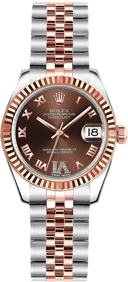 Rolex Lady-Datejust 26 Chocolate Dial Women's Watch 179171