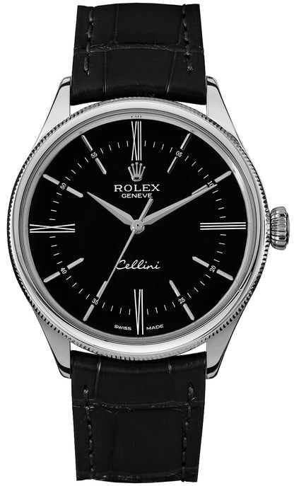 Rolex Cellini Time Black Dial Watch 50509