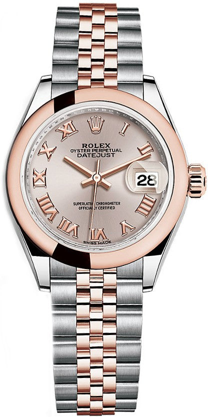 Rolex Lady-Datejust 28 Everose Gold & Steel Women's Watch 279161-0025