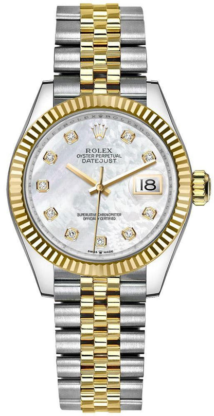 Rolex Datejust 31 White Mother of Pearl Dial Women's Watch 278273-0028