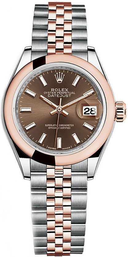 Rolex Lady-Datejust 28 Domed Bezel Jubilee Women's Watch 279161-0017