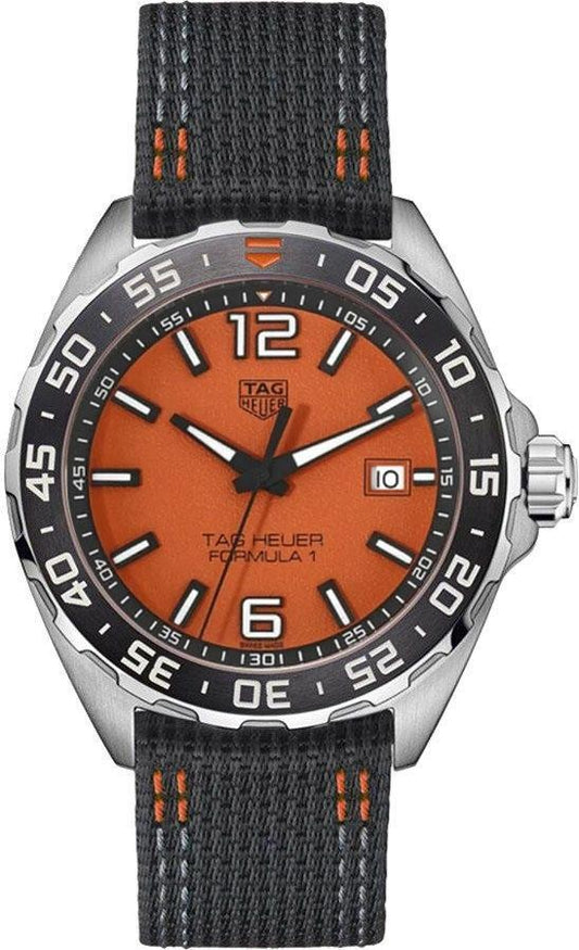 Tag Heuer Formula 1 Orange Dial Quartz Men's Watch WAZ101A.FC8305