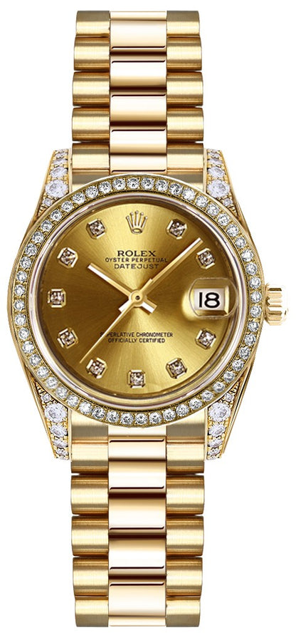 Rolex Lady-Datejust 26 Solid Gold Women's Watch 179158