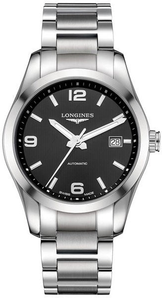 Longines Conquest Classic Black Dial Men's Dress Watch L2.785.4.56.6