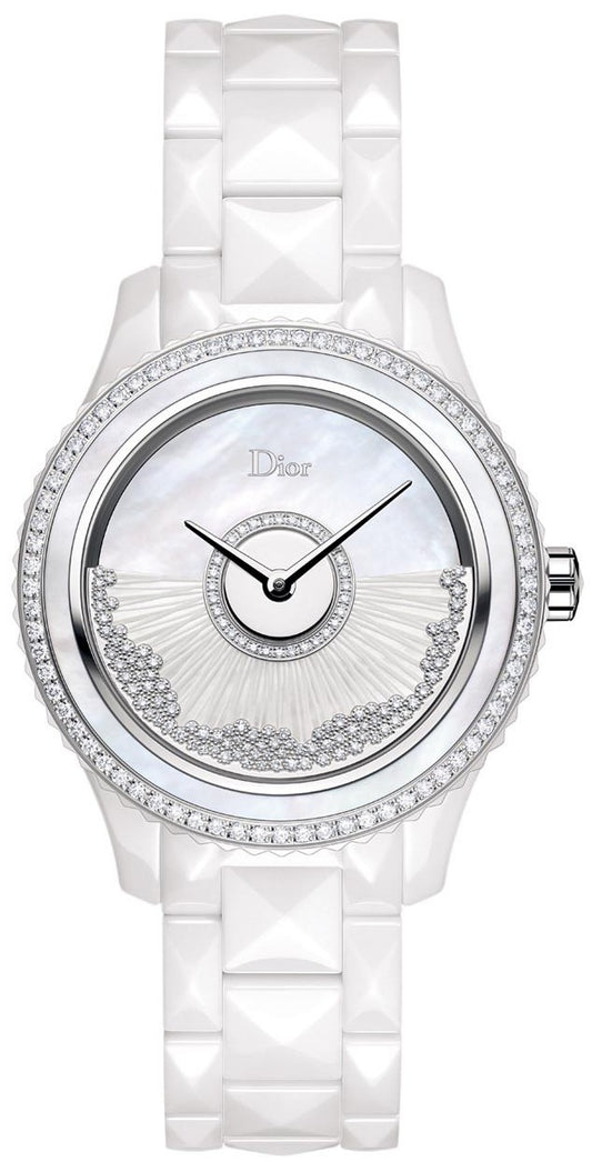 Christian Dior VIII Grand Bal White Ceramic Diamond Women's Watch CD124BE4C002