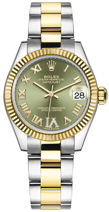 Rolex Datejust 31 Diamond Roman Numeral VI Women's Watch 278273-0015