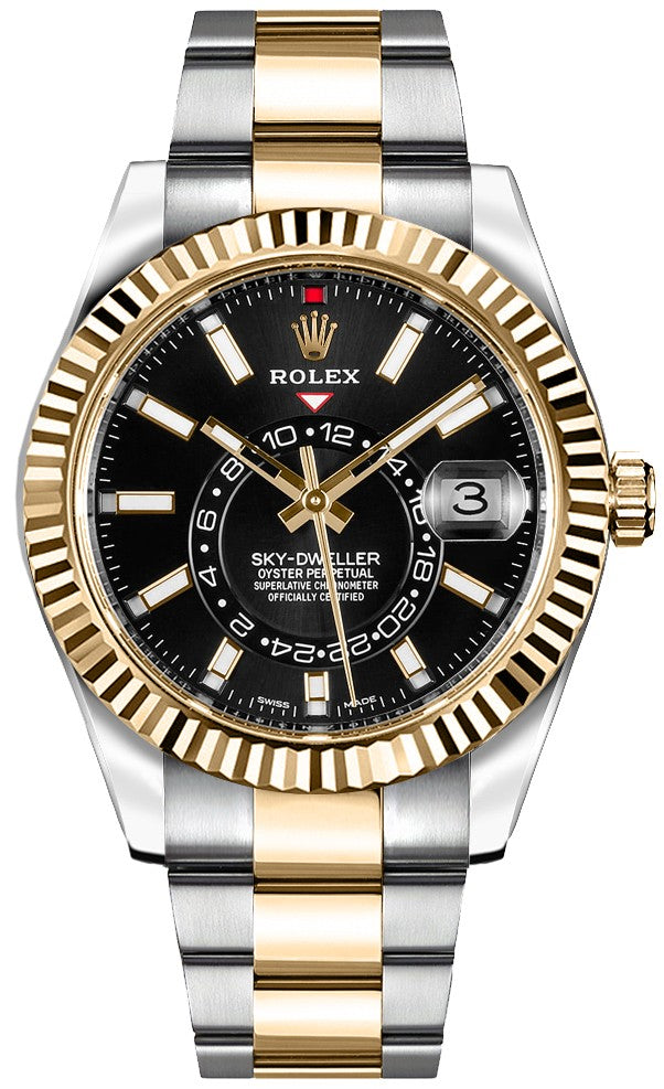 Rolex Sky-Dweller Black Dial Men's Watch 326933-0002