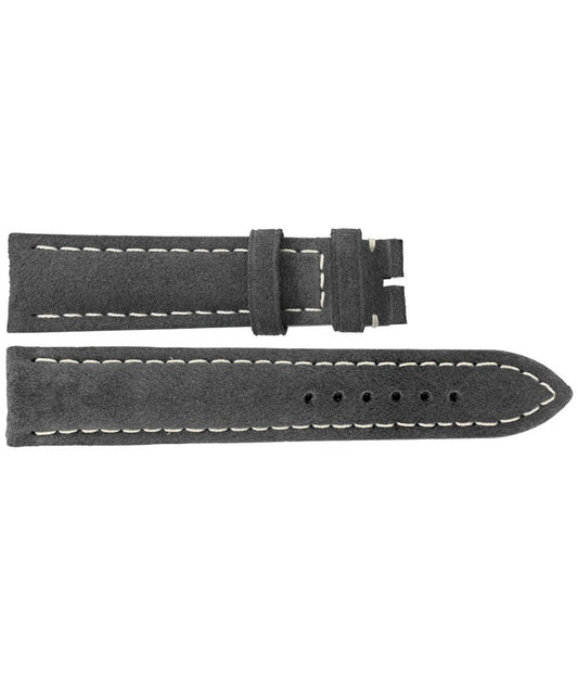 Breitling 22mm Anthracite Nubuck Leather Strap 498X