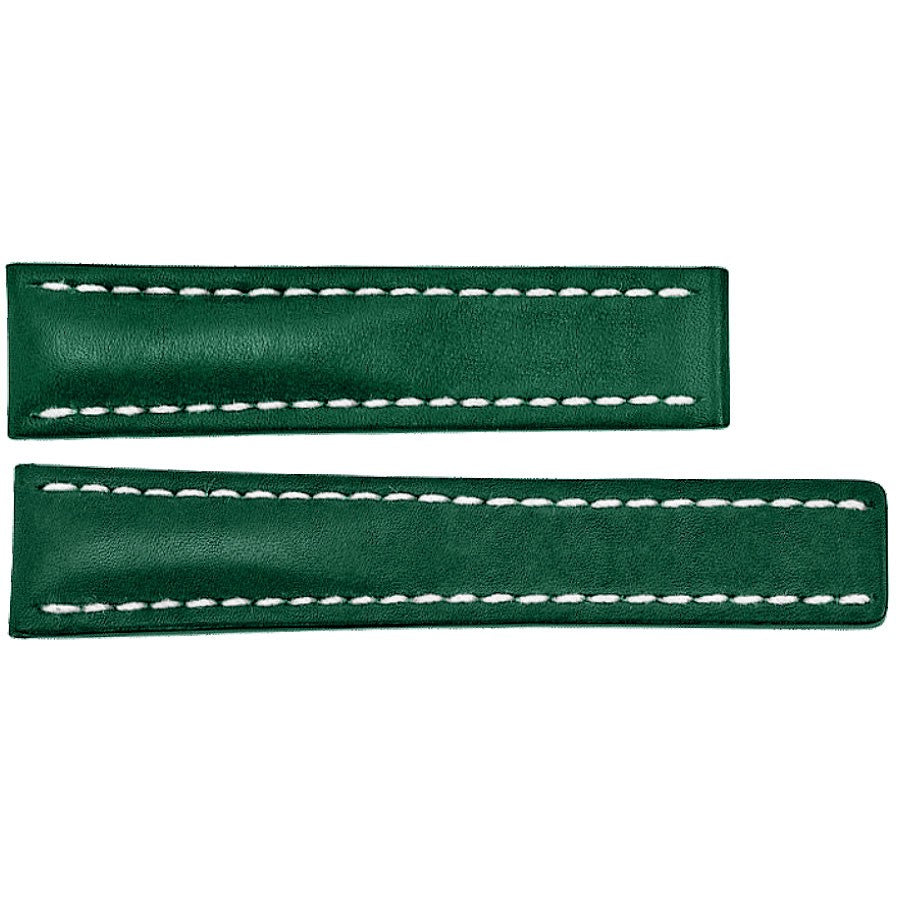 Breitling 22mm Green Leather Strap 191X