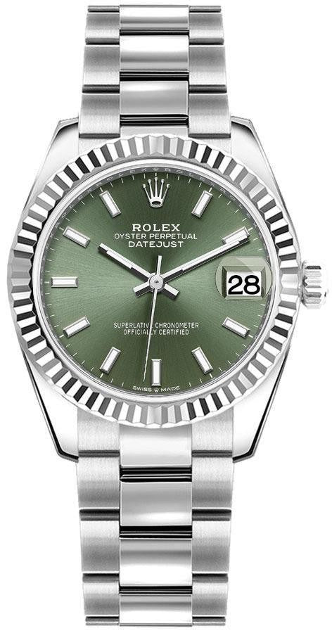 Rolex Datejust 31 Oystersteel &18k White Gold Women's Watch 278274-0017