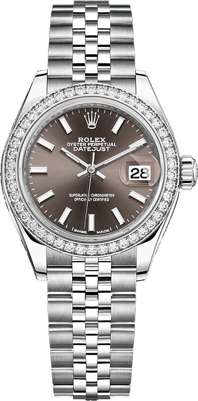 Rolex Lady-Datejust 28 Diamond Bezel Women's Watch 279384RBR-0013