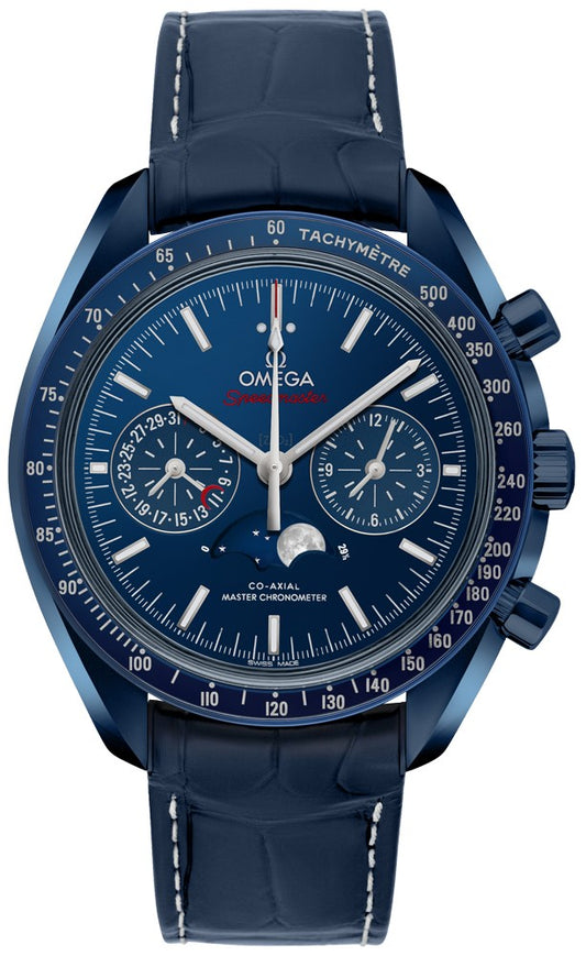 Omega Speedmaster Moonwatch Ceramic Blue Dial Men's Watch 304.93.44.52.03.001