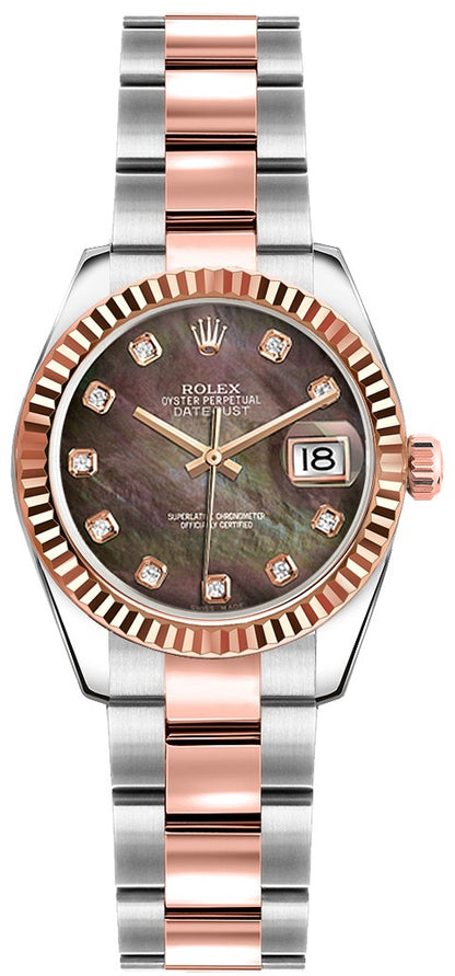 Rolex Lady-Datejust 26 Everose Gold & Steel Women's Watch 179171