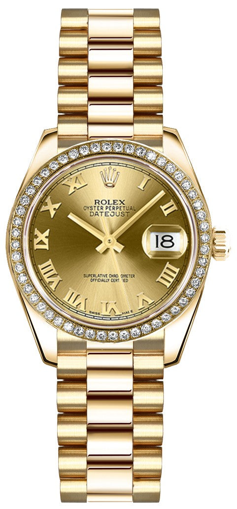 Rolex Lady-Datejust 26 Solid 18K Gold Women's Watch 179138