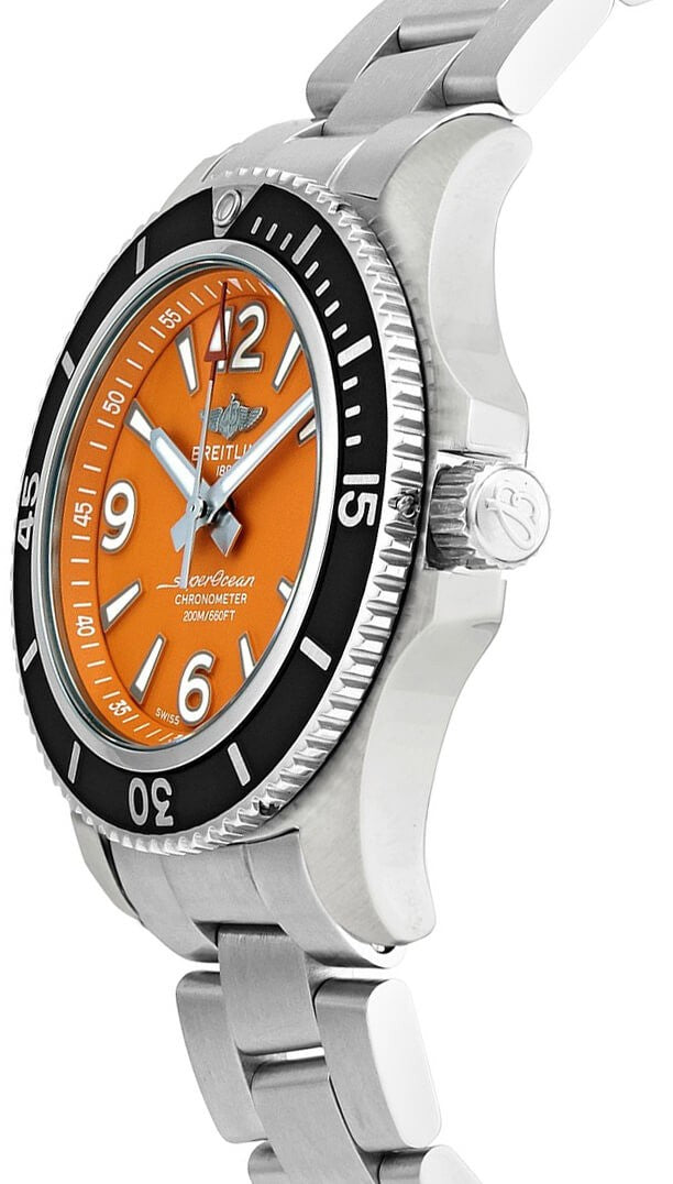 Breitling Superocean 36 Orange Dial Women's Watch A17316D71O1A1