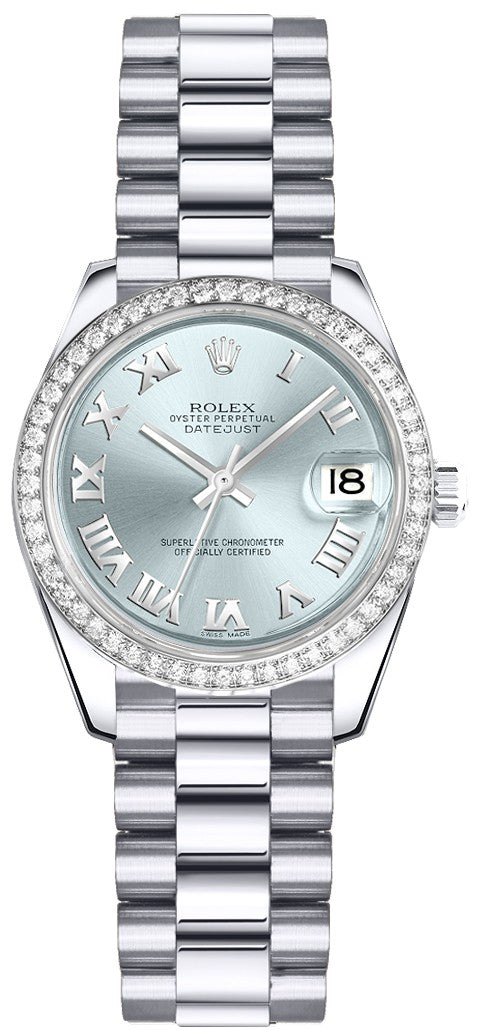 Rolex Lady-Datejust 26 Ice Blue Dial Watch 179136