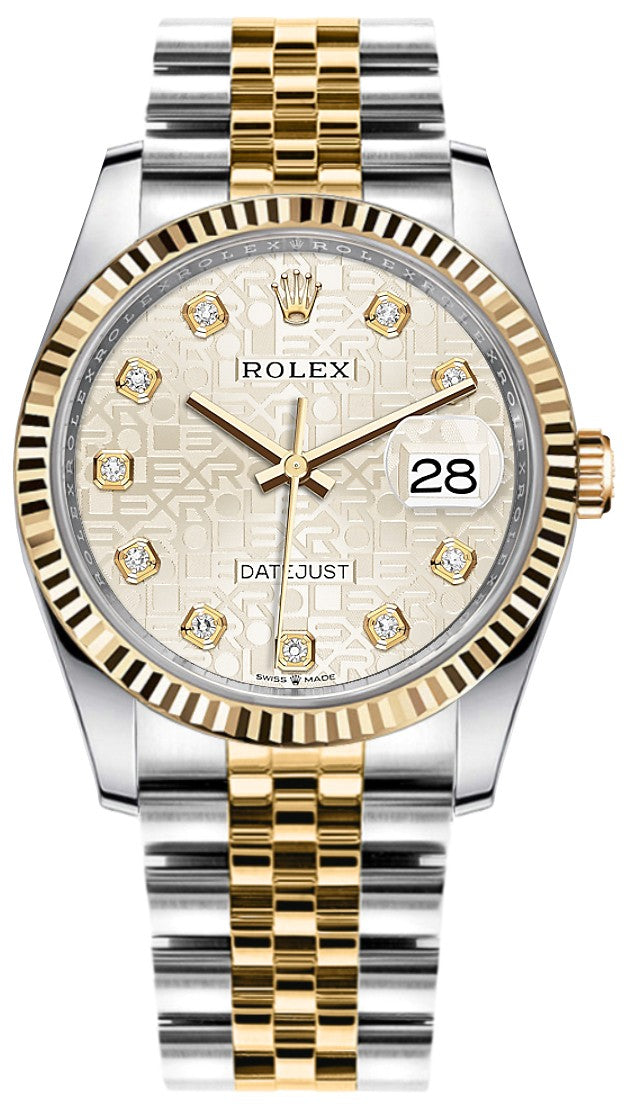 Rolex Datejust 36 Silver Jubilee Dial Women's Watch 126233-0027