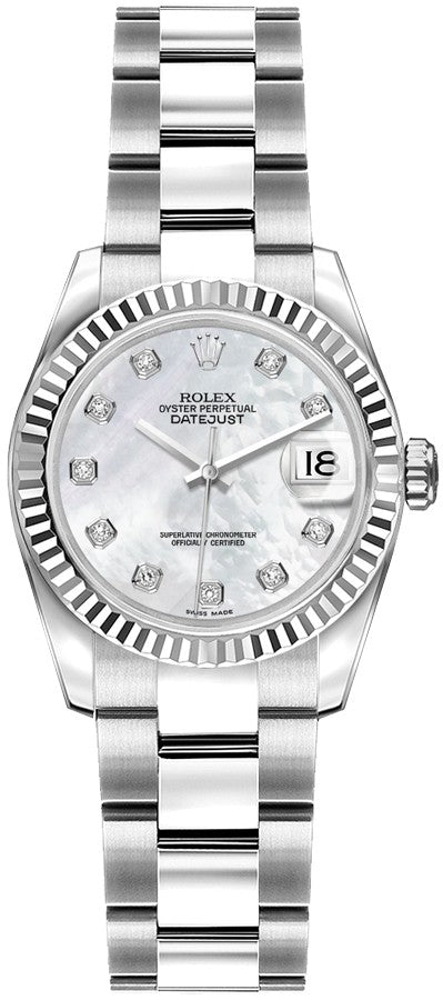 Rolex Lady-Datejust 26 Mother of Pearl Diamond Women's Watch 179174