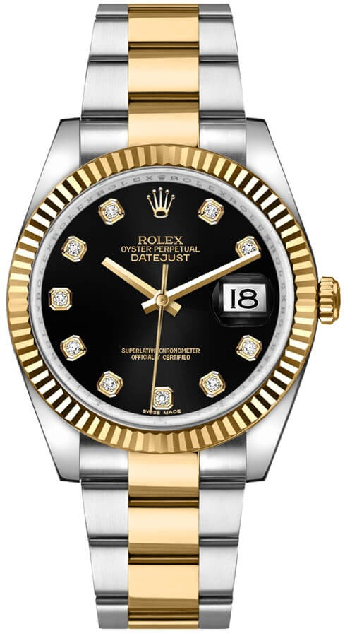 Rolex Datejust 36 Black Diamond Dial Watch 116233-0175