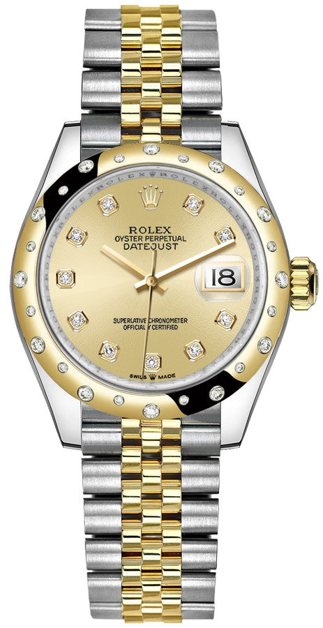 Rolex Datejust 31 Champagne Diamond Dial Women's Watch 278343RBR-0026