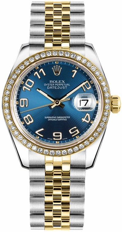 Rolex Datejust 31 Blue Dial Diamond Watch 178383