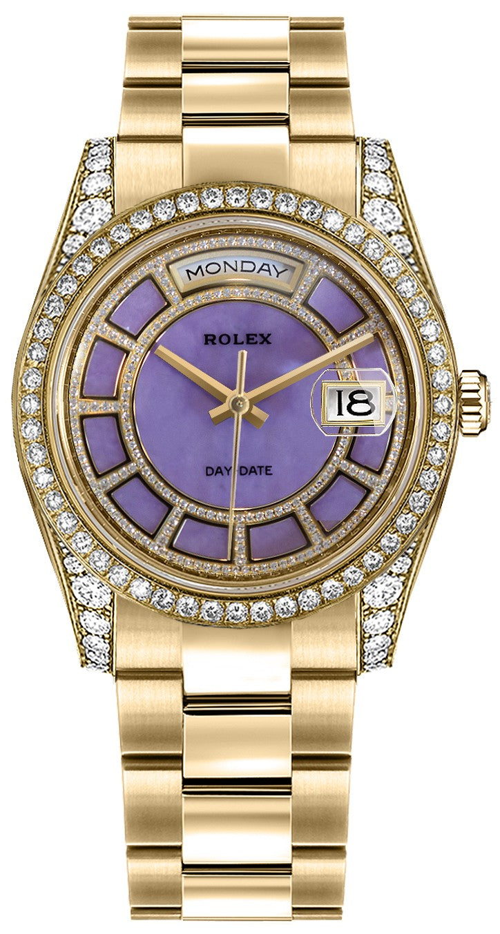 Rolex Day-Date 36 Lavender Dial Watch 118388-0158