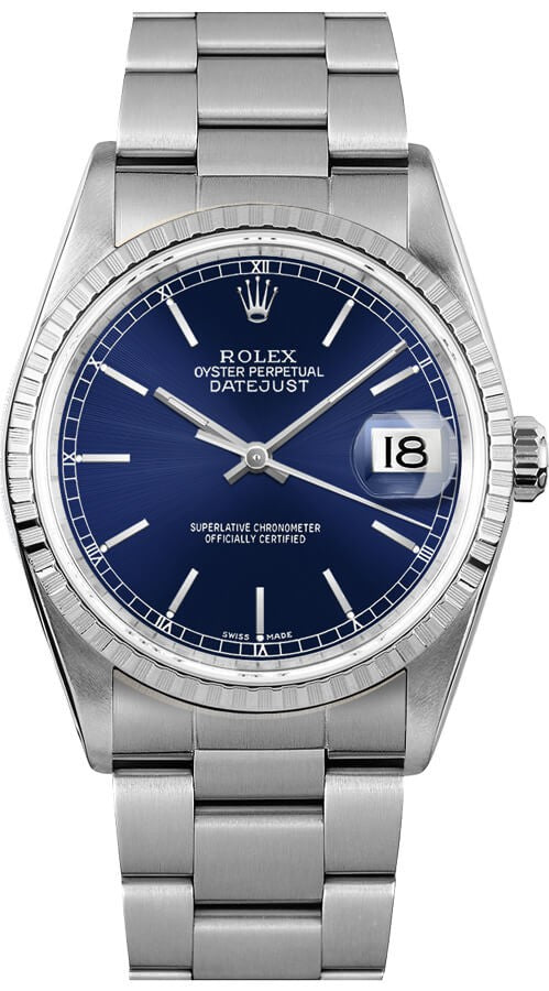 Rolex Datejust 36 Blue Dial Oyster Bracelet Unisex Watch 16220