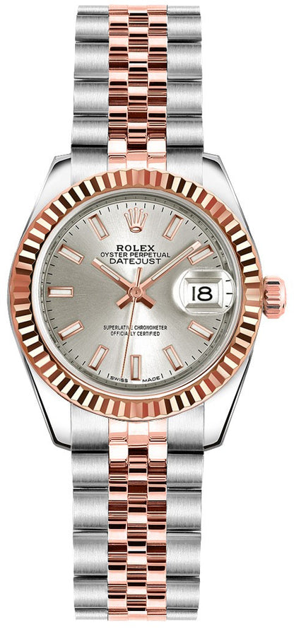 Rolex Lady-Datejust 26 SIlver Dial Jubilee Bracelet Women's Watch 179171